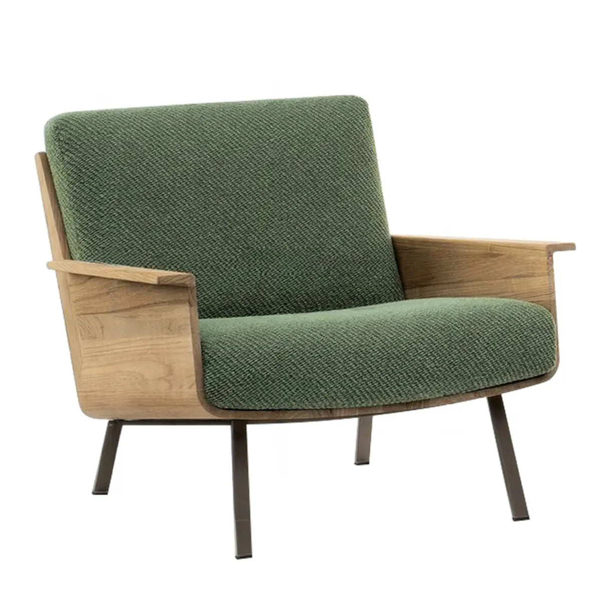 Waterproof Green Teak Lounge Sofa Set with Cushions Image - 2