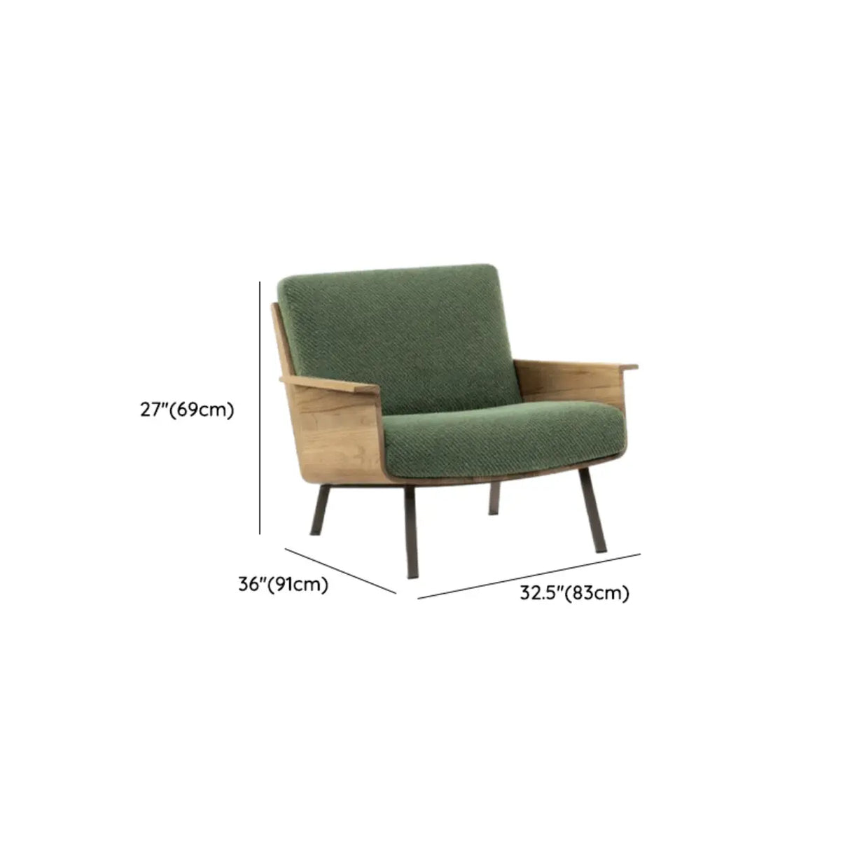 Waterproof Green Teak Lounge Sofa Set with Cushions