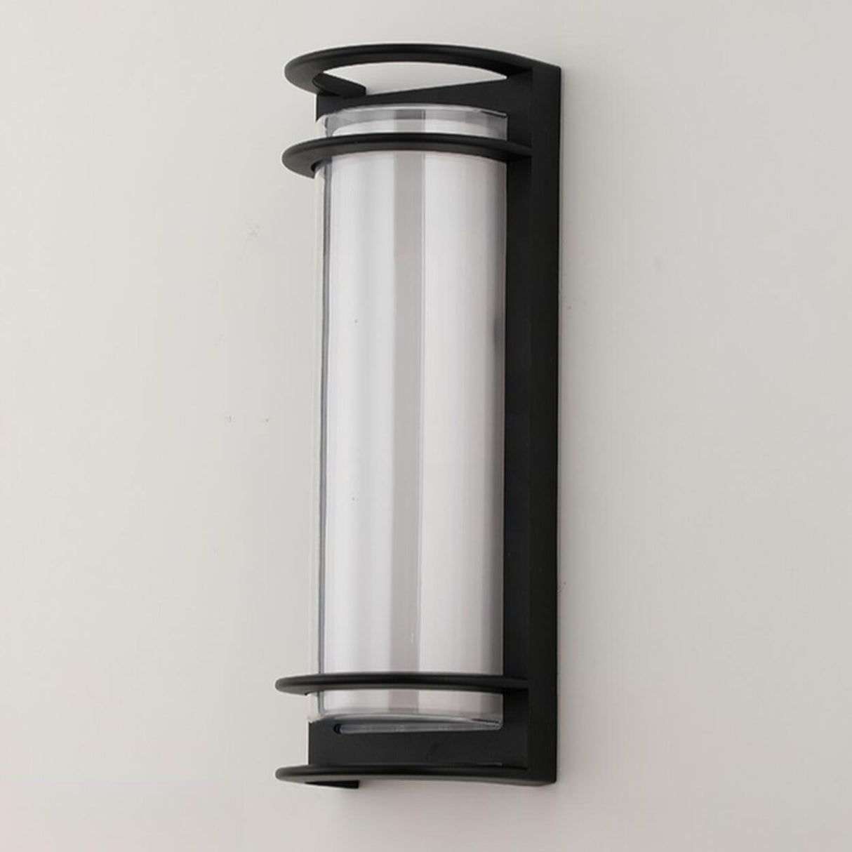 Waterproof Grid Design Black Outdoor LED Wall Sconce Image - 10