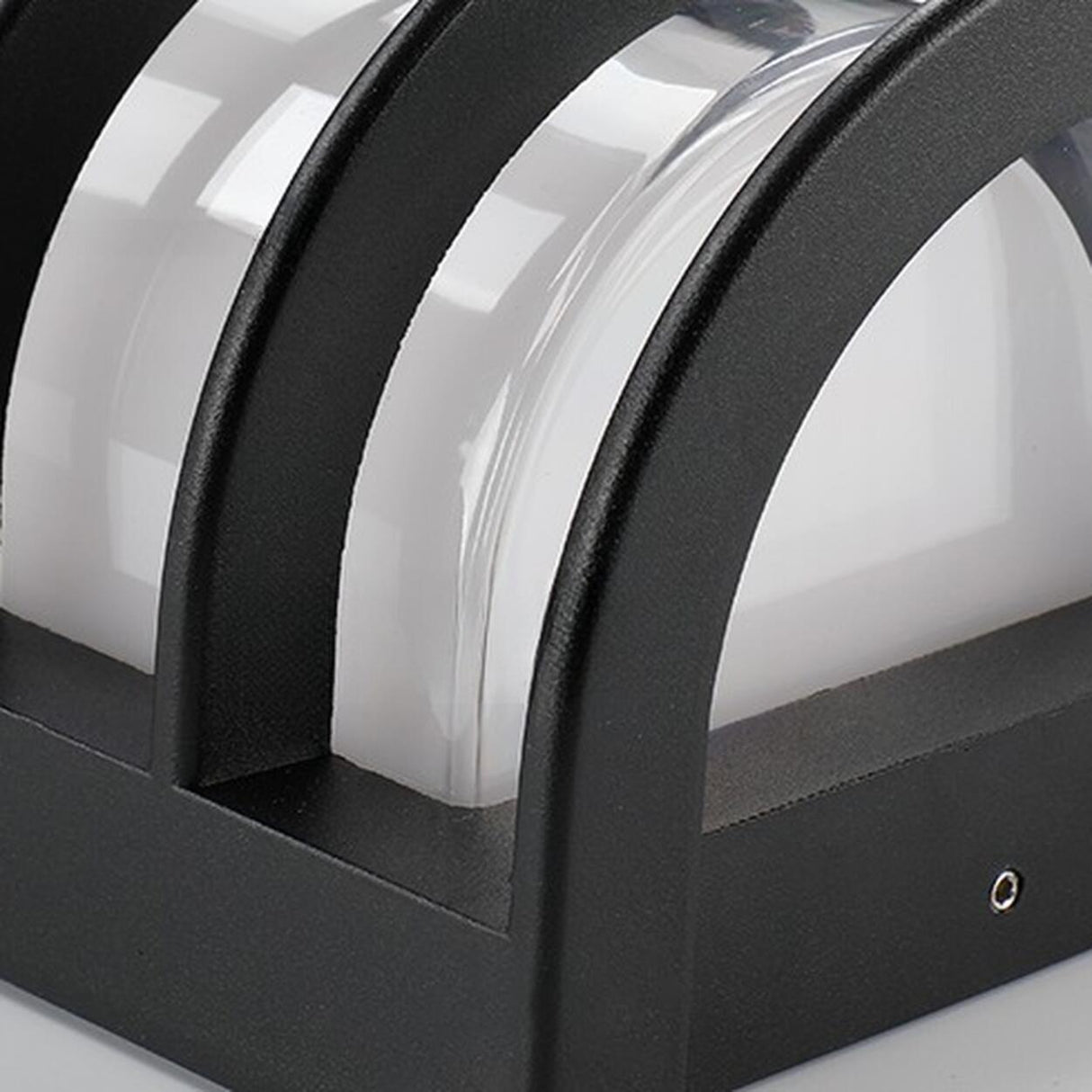 Waterproof Grid Design Black Outdoor LED Wall Sconce Image - 11