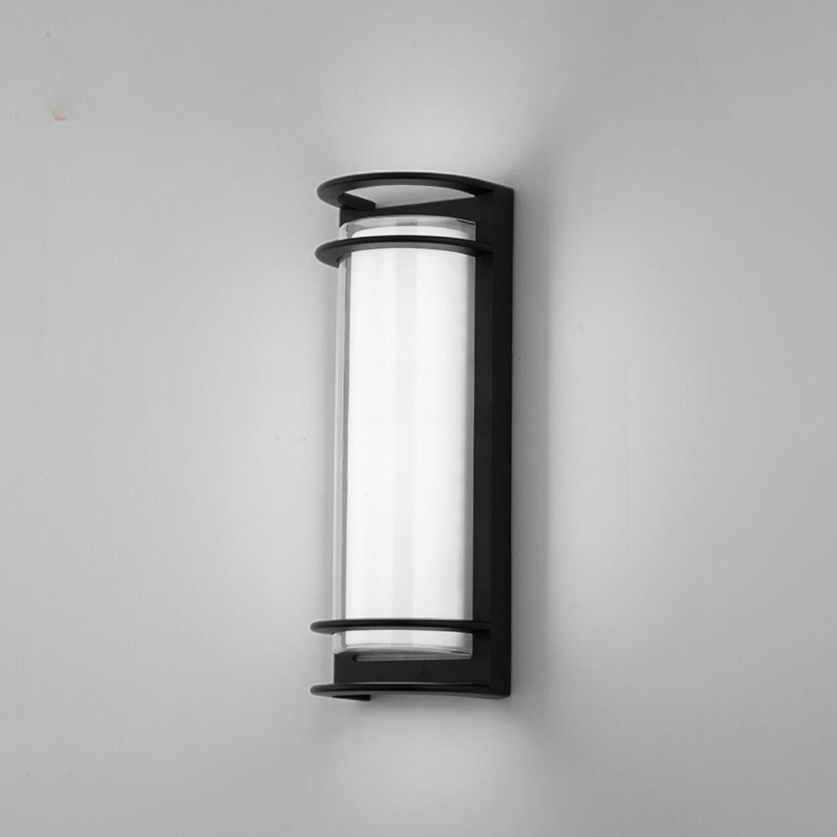 Waterproof Grid Design Black Outdoor LED Wall Sconce Image - 2