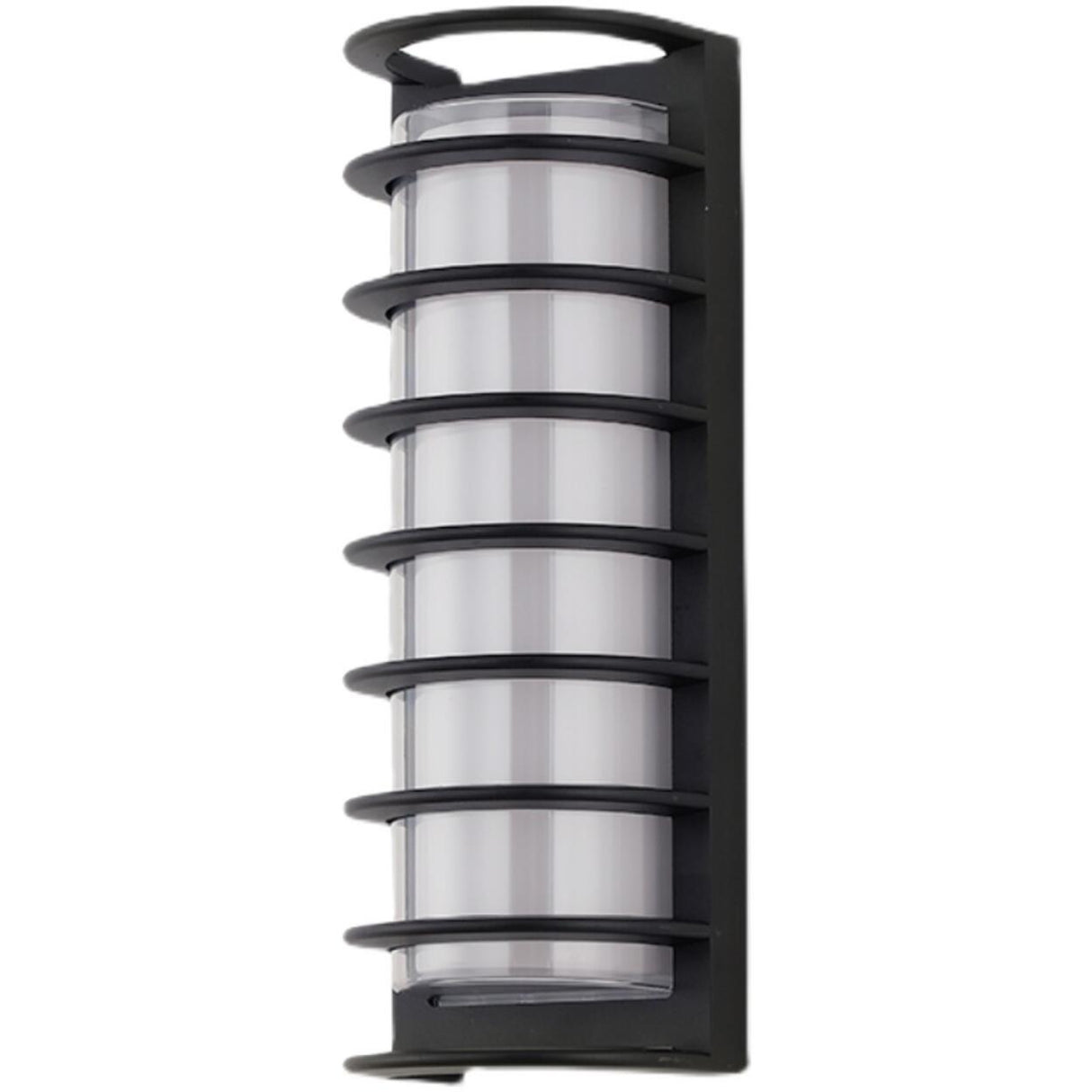 Waterproof Grid Design Black Outdoor LED Wall Sconce Image - 9