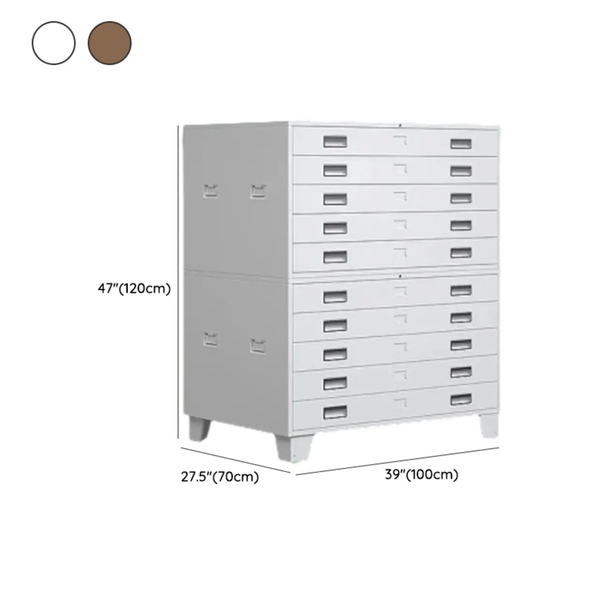 Waterproof Horizontal Steel Filing Cabinet with Drawers Image - 14