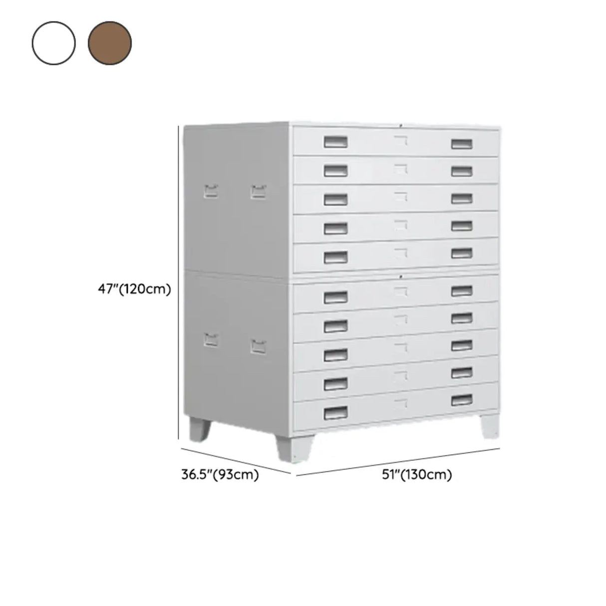 Waterproof Horizontal Steel Filing Cabinet with Drawers Image - 17