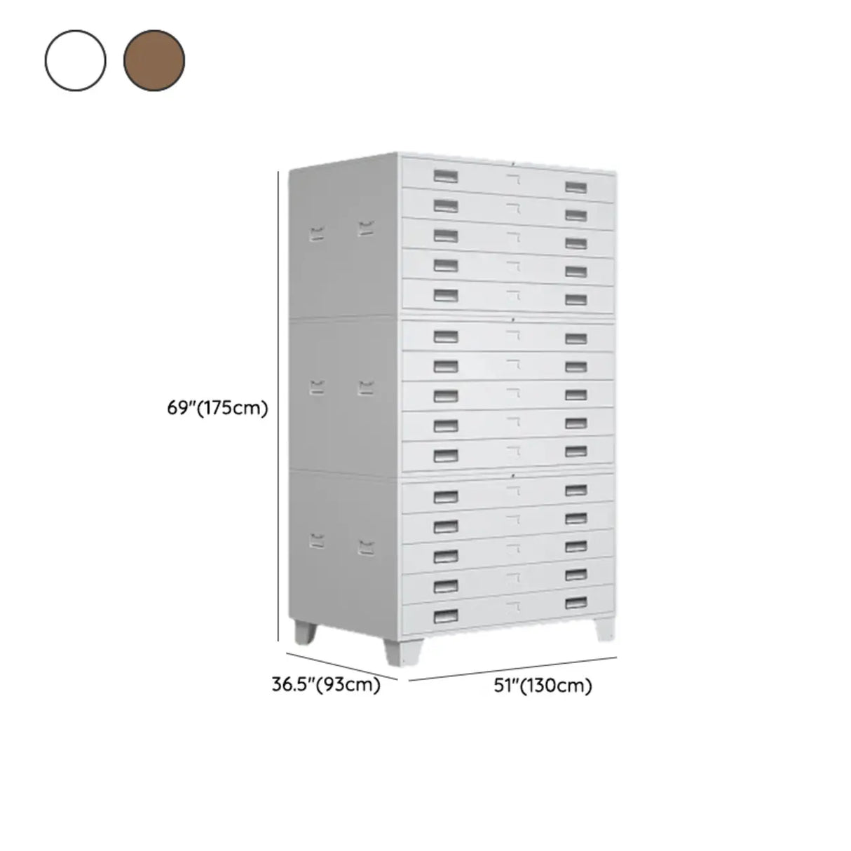 Waterproof Horizontal Steel Filing Cabinet with Drawers Image - 18
