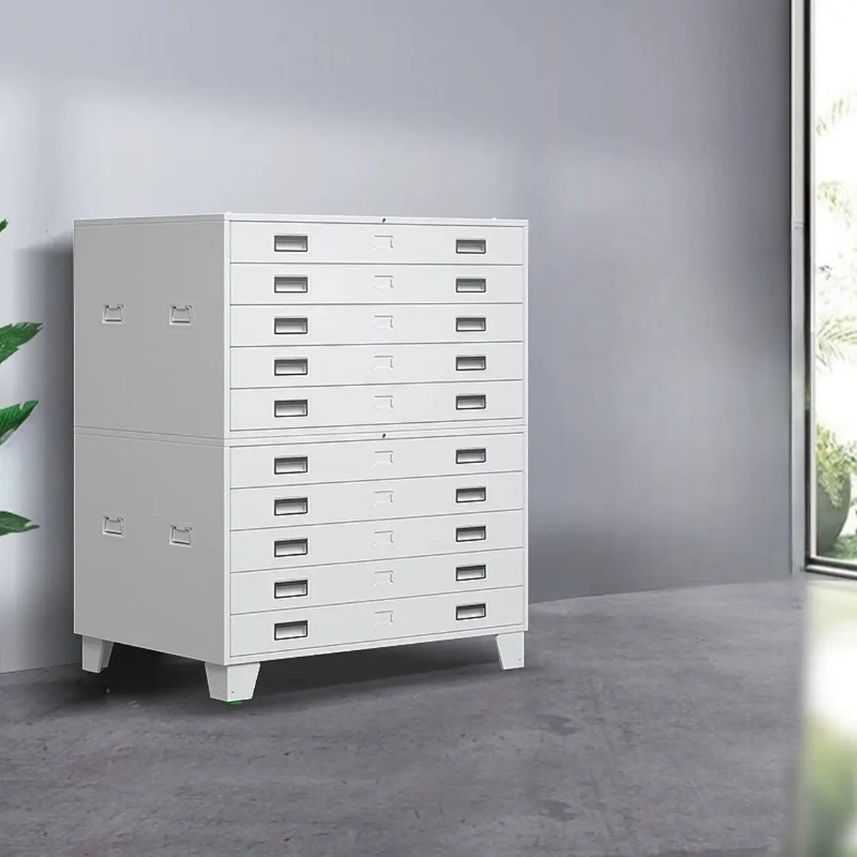 Waterproof Horizontal Steel Filing Cabinet with Drawers Image - 3