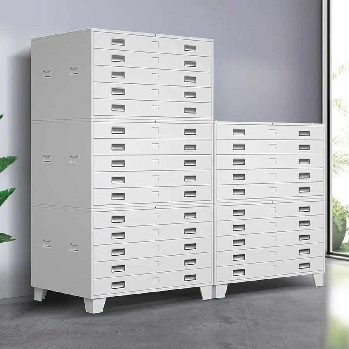 Waterproof Horizontal Steel Filing Cabinet with Drawers Image - 4