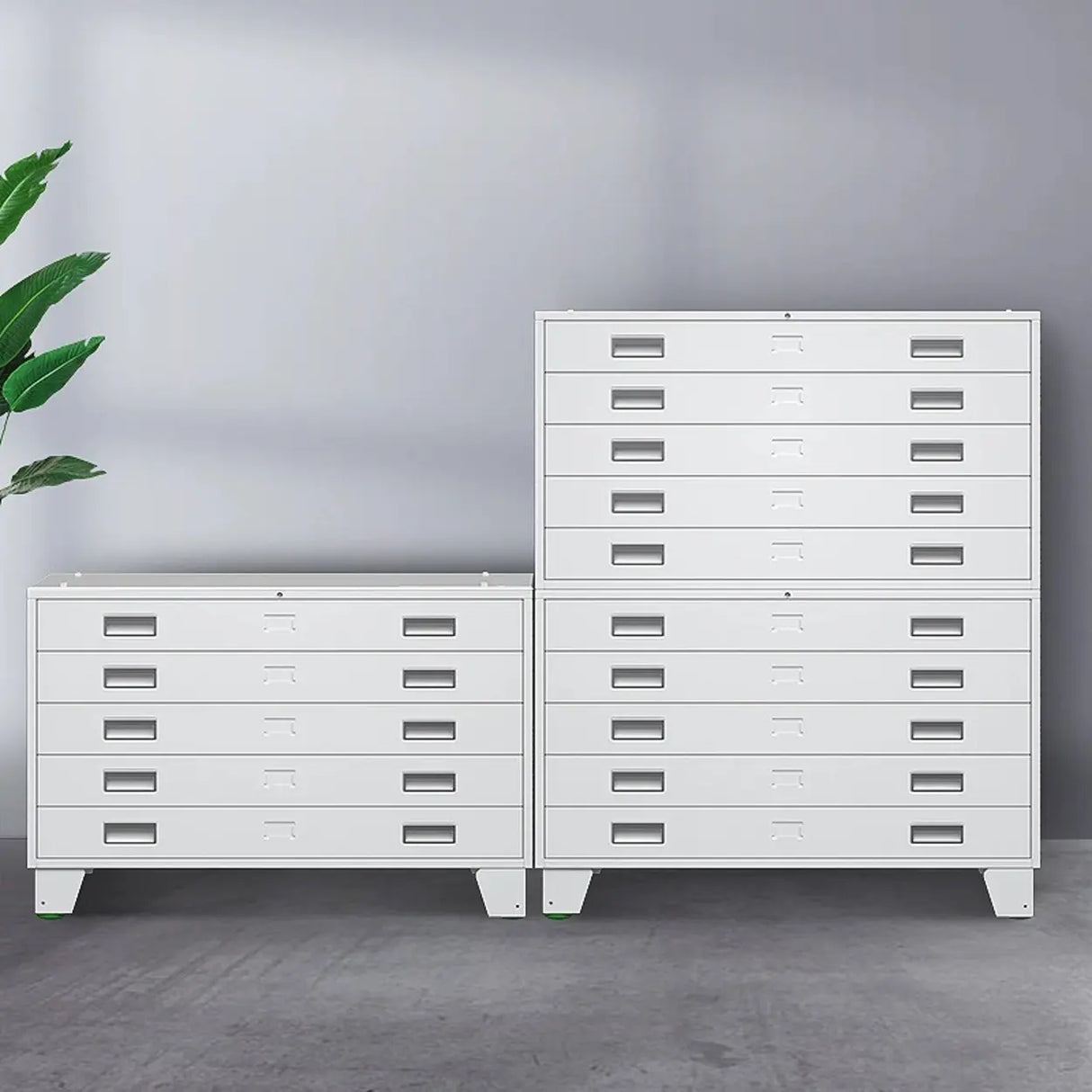 Waterproof Horizontal Steel Filing Cabinet with Drawers Image - 6