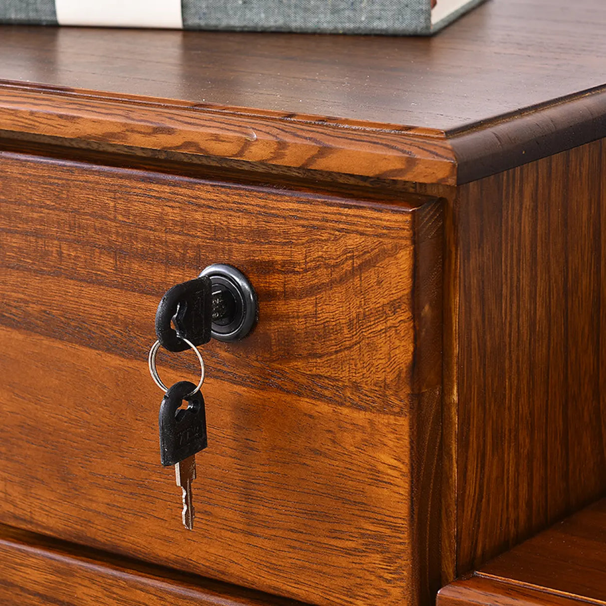 Waterproof Lockable Wooden Vertical Filing Cabinet Image - 13