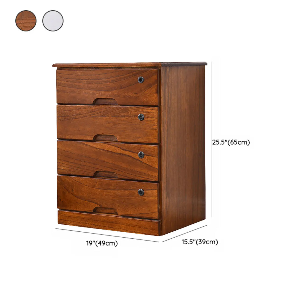 Waterproof Lockable Wooden Vertical Filing Cabinet Image - 16