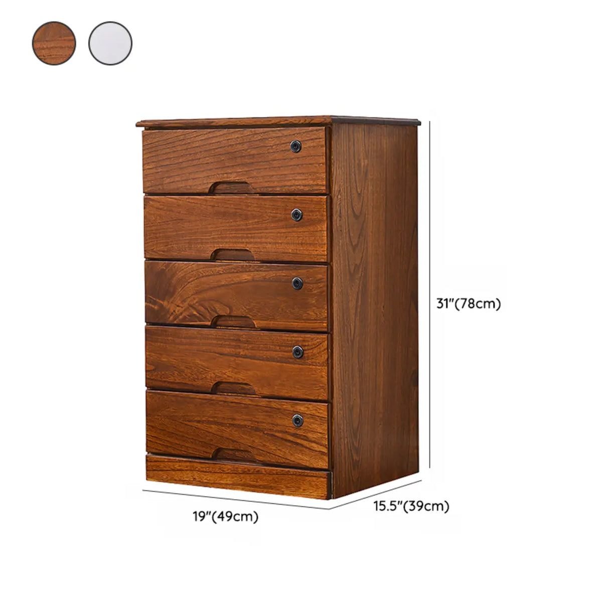 Waterproof Lockable Wooden Vertical Filing Cabinet Image - 17