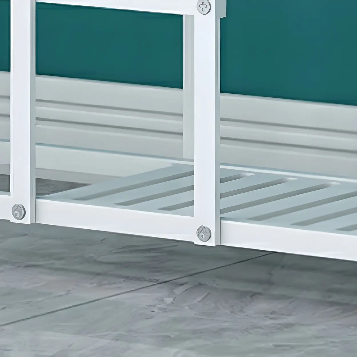 Waterproof Metal Rolling White Plant Stand with Wheels Image - 12