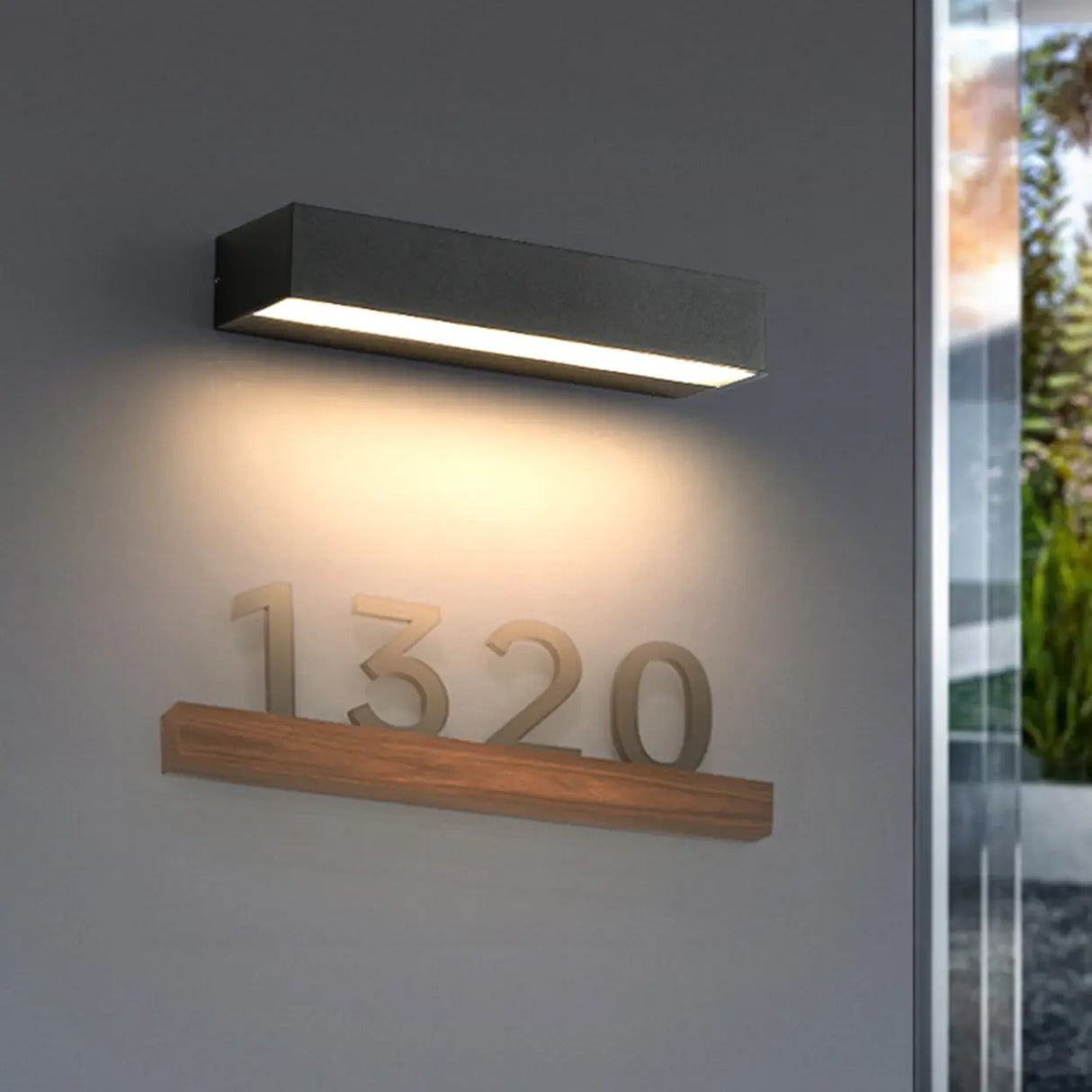 Waterproof Modern Geometric LED Exterior Wall Lamp Image - 3