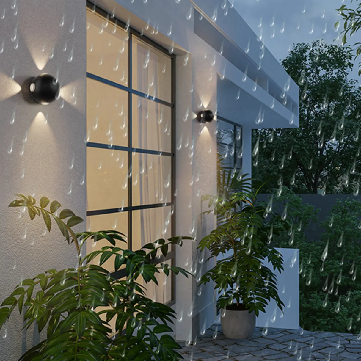 Waterproof Modern Rectangle External Up Down Wall Lamp Image - 21