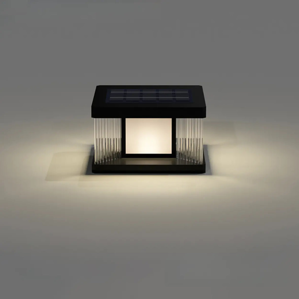 Waterproof Modern Rectangle Solar Outdoor Pillar Light Image - 3