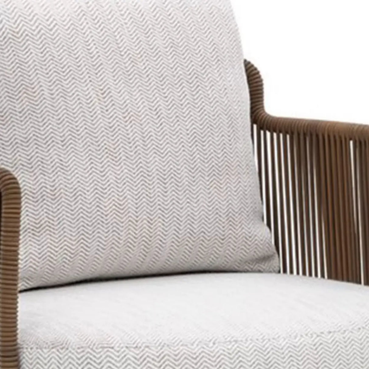 Waterproof Modish Gray Fabric Patio Sectional Sofa Set Image - 11