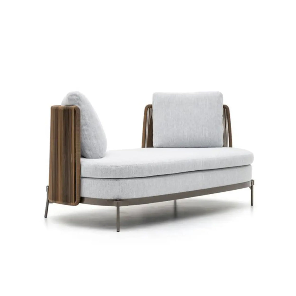 Waterproof Modish Gray Fabric Patio Sectional Sofa Set Image - 5