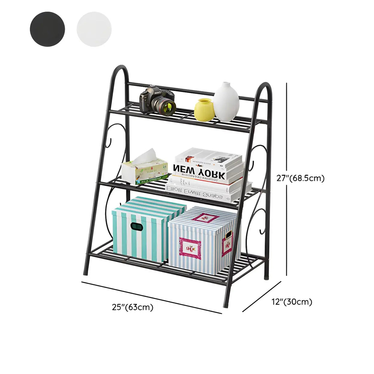Waterproof Multi-Tiered Metal White Display Plant Stand