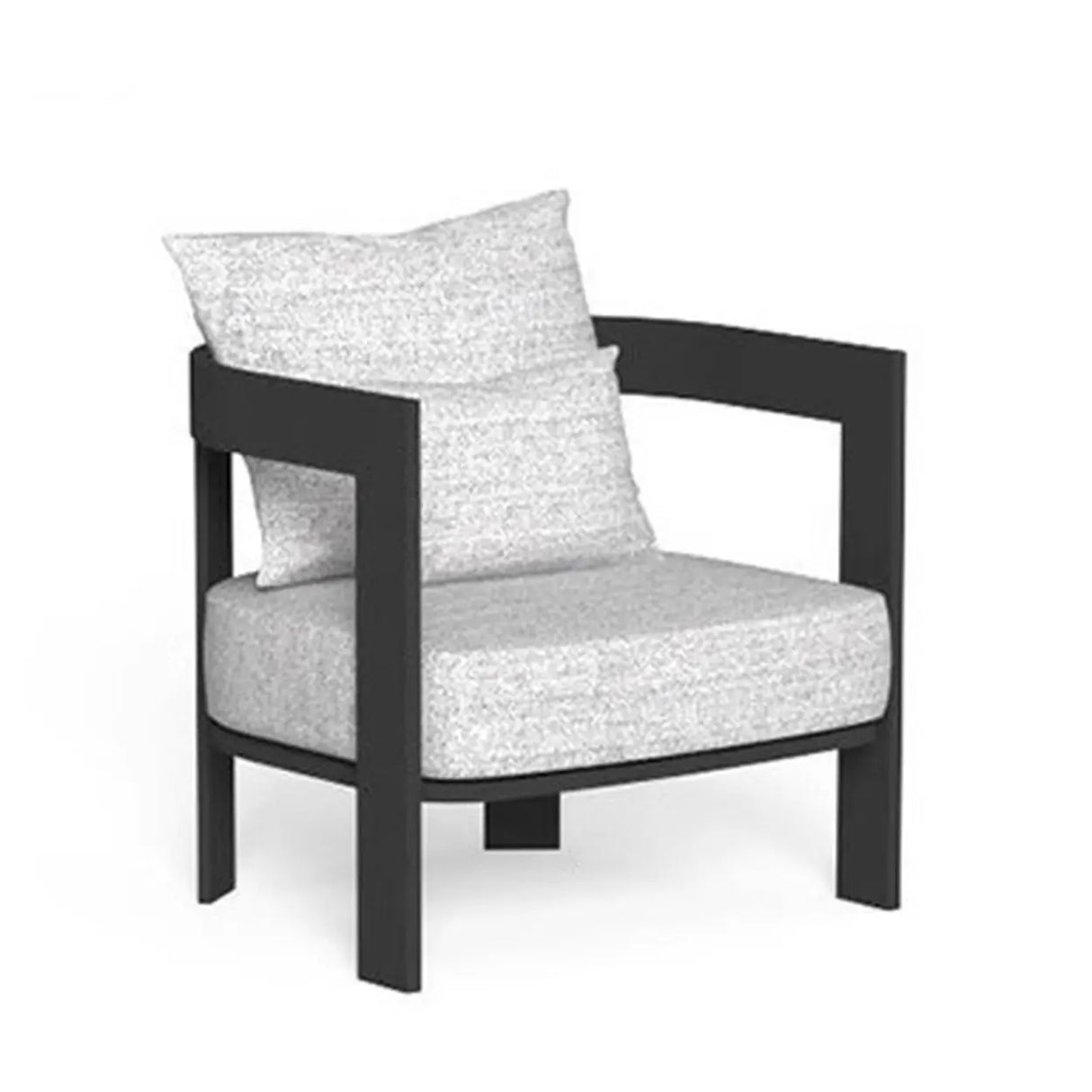 Waterproof Outdoor Armchair Alloy Frame Chalk Cushions Sofa Image - 3