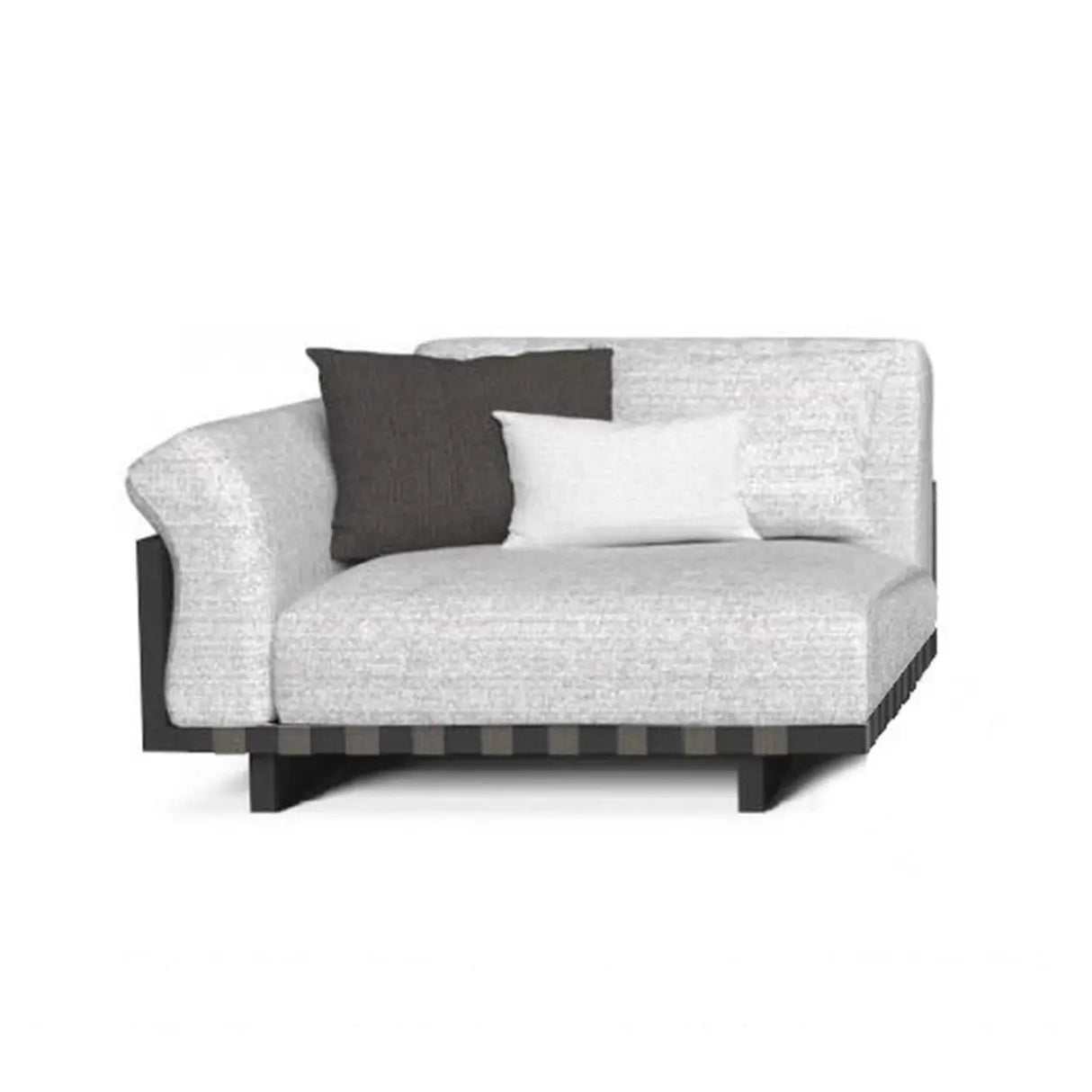 Waterproof Outdoor Armchair Alloy Frame Chalk Cushions Sofa Image - 5