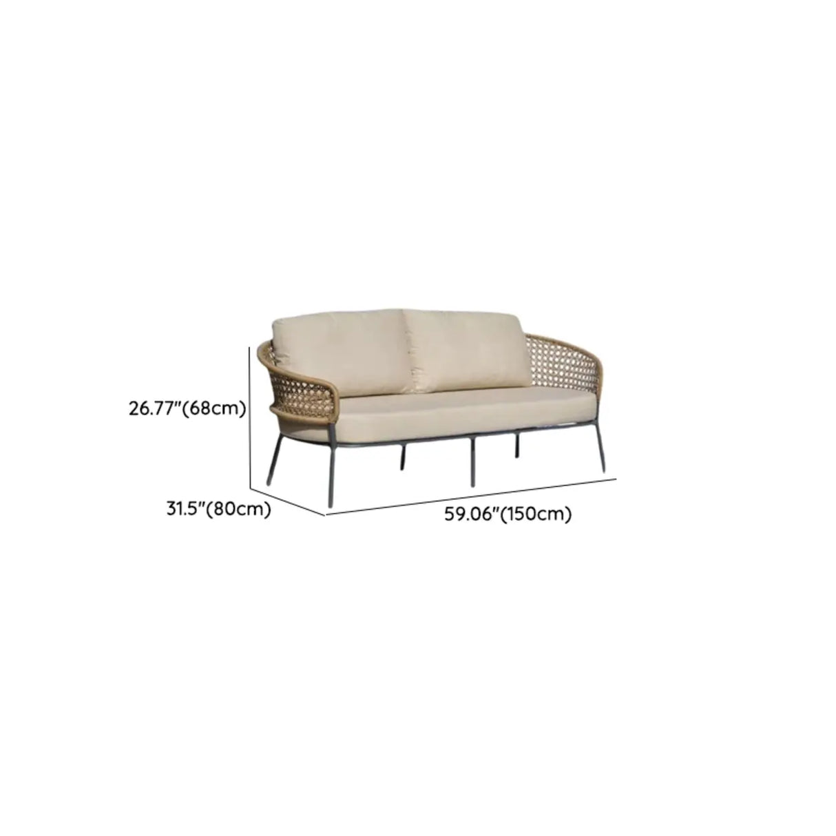 Waterproof Outdoor Round Wicker Beige Patio Furniture Set Image - 13