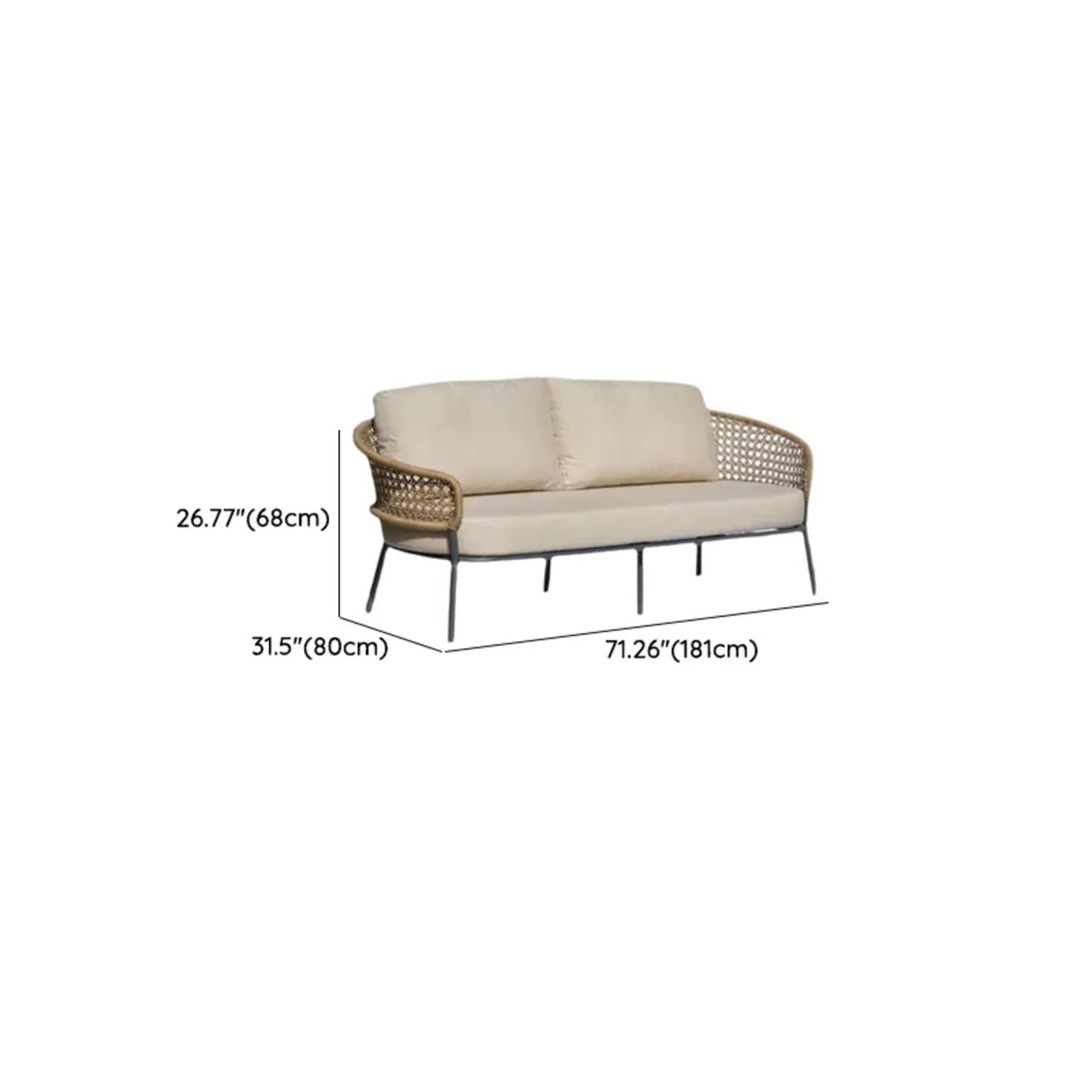 Waterproof Outdoor Round Wicker Beige Patio Furniture Set Image - 17