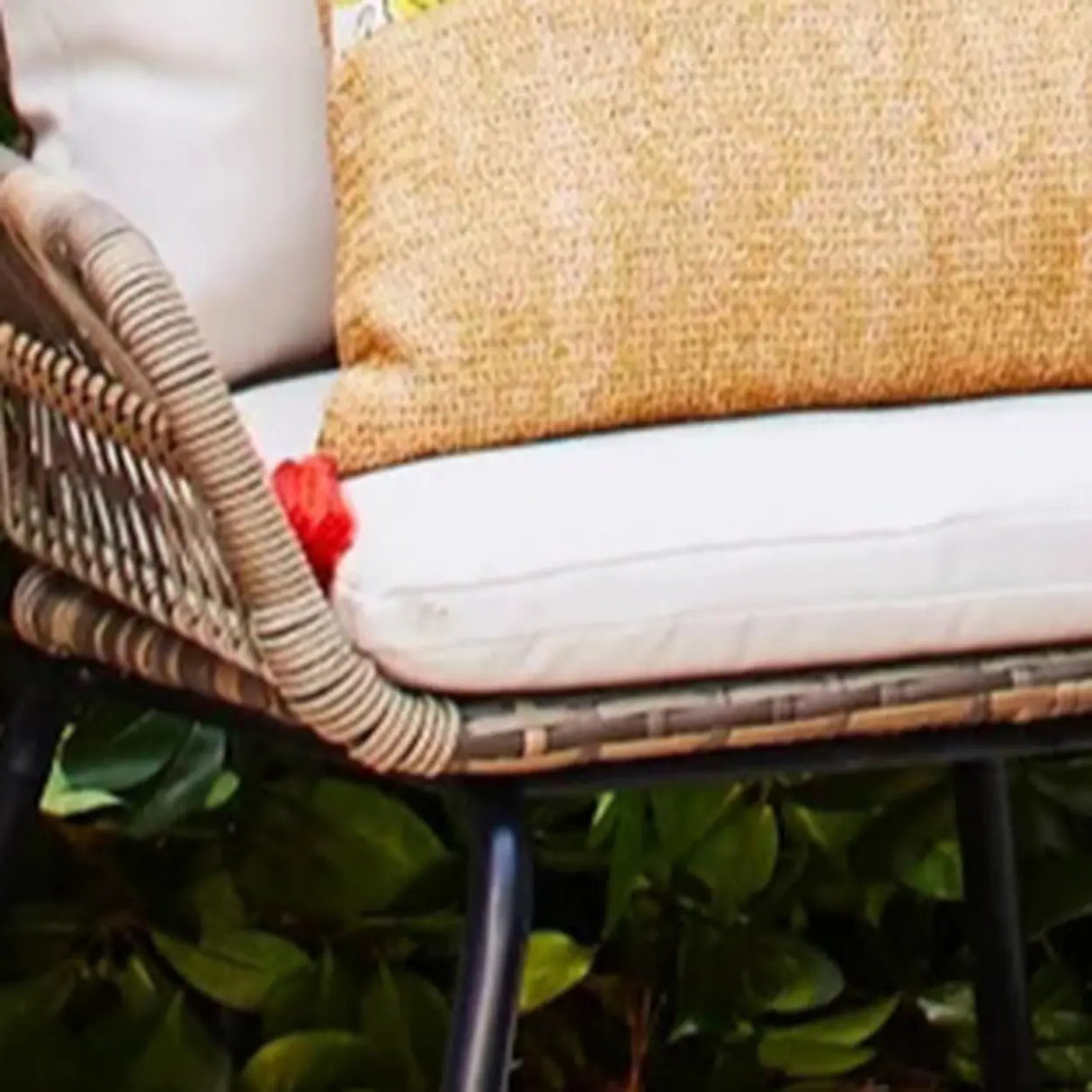 Waterproof Round Wicker and Rattan Patio Conversation Sets Image - 12