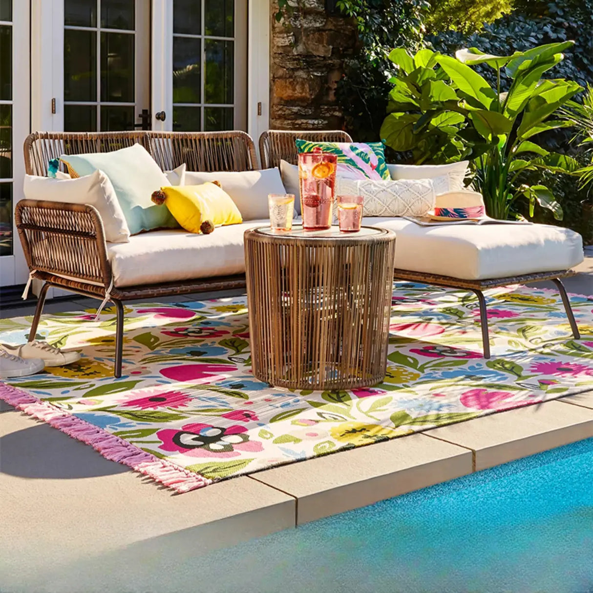 Waterproof Round Wicker and Rattan Patio Conversation Sets Image - 13