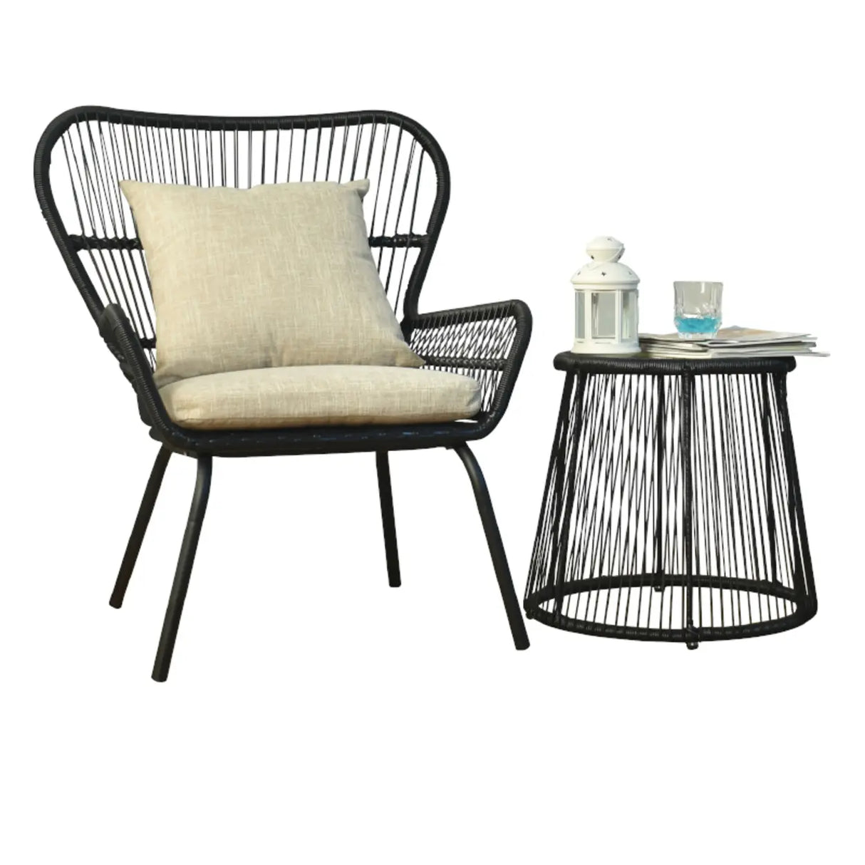 Waterproof Round Wicker and Rattan Patio Conversation Sets Image - 18