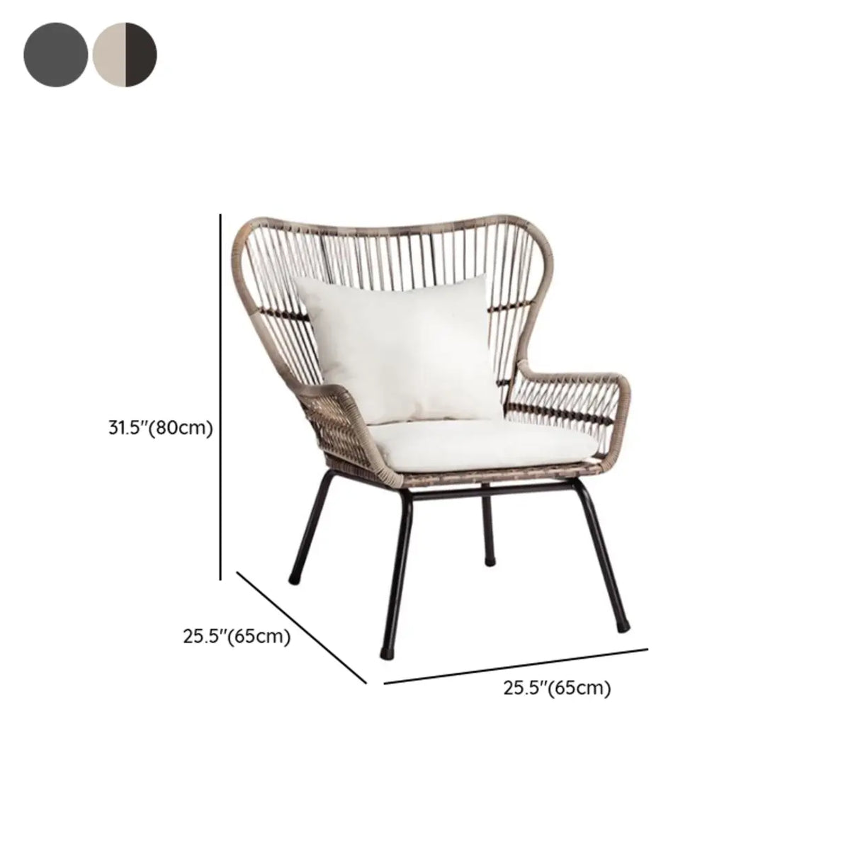 Waterproof Round Wicker and Rattan Patio Conversation Sets