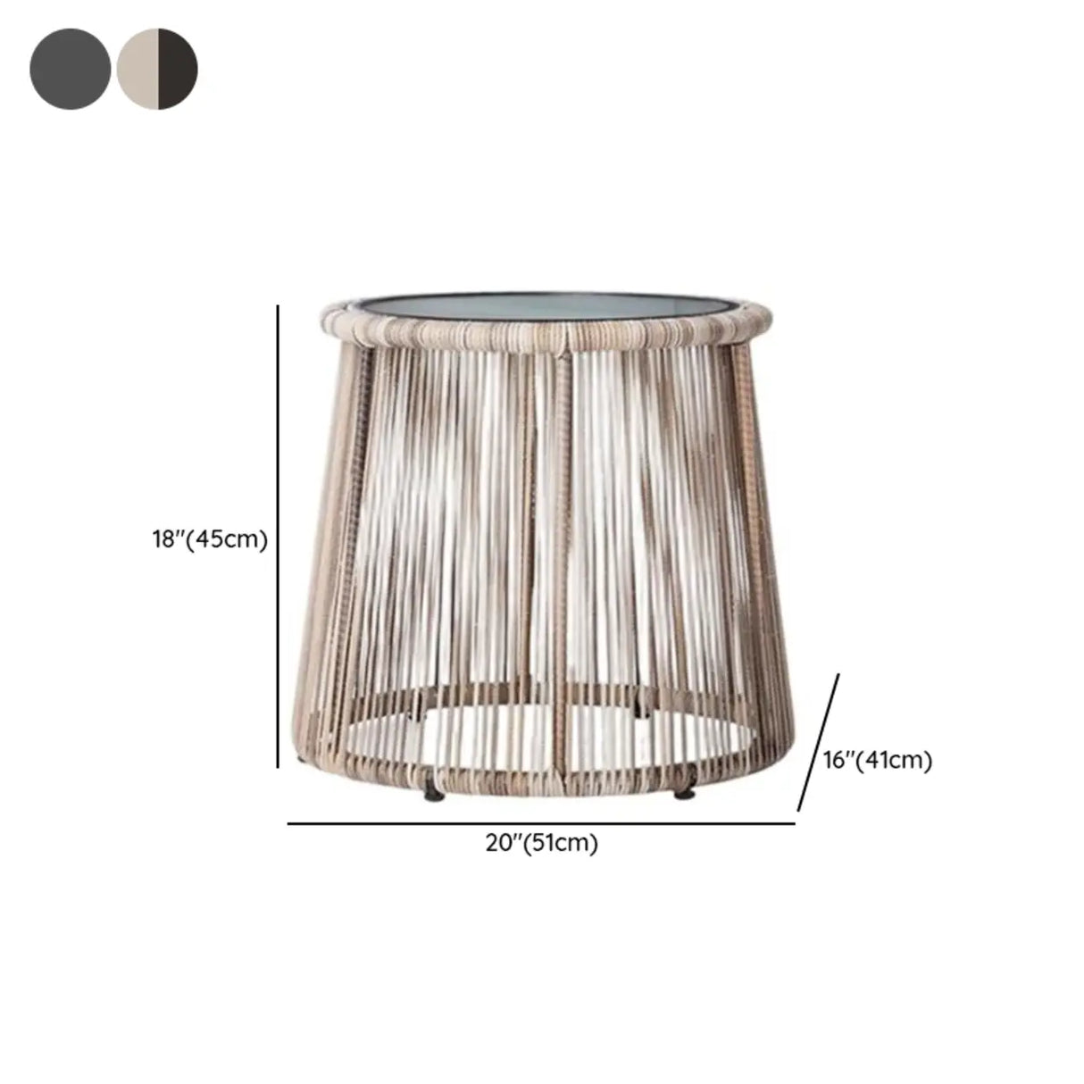 Waterproof Round Wicker and Rattan Patio Conversation Sets Image - 21