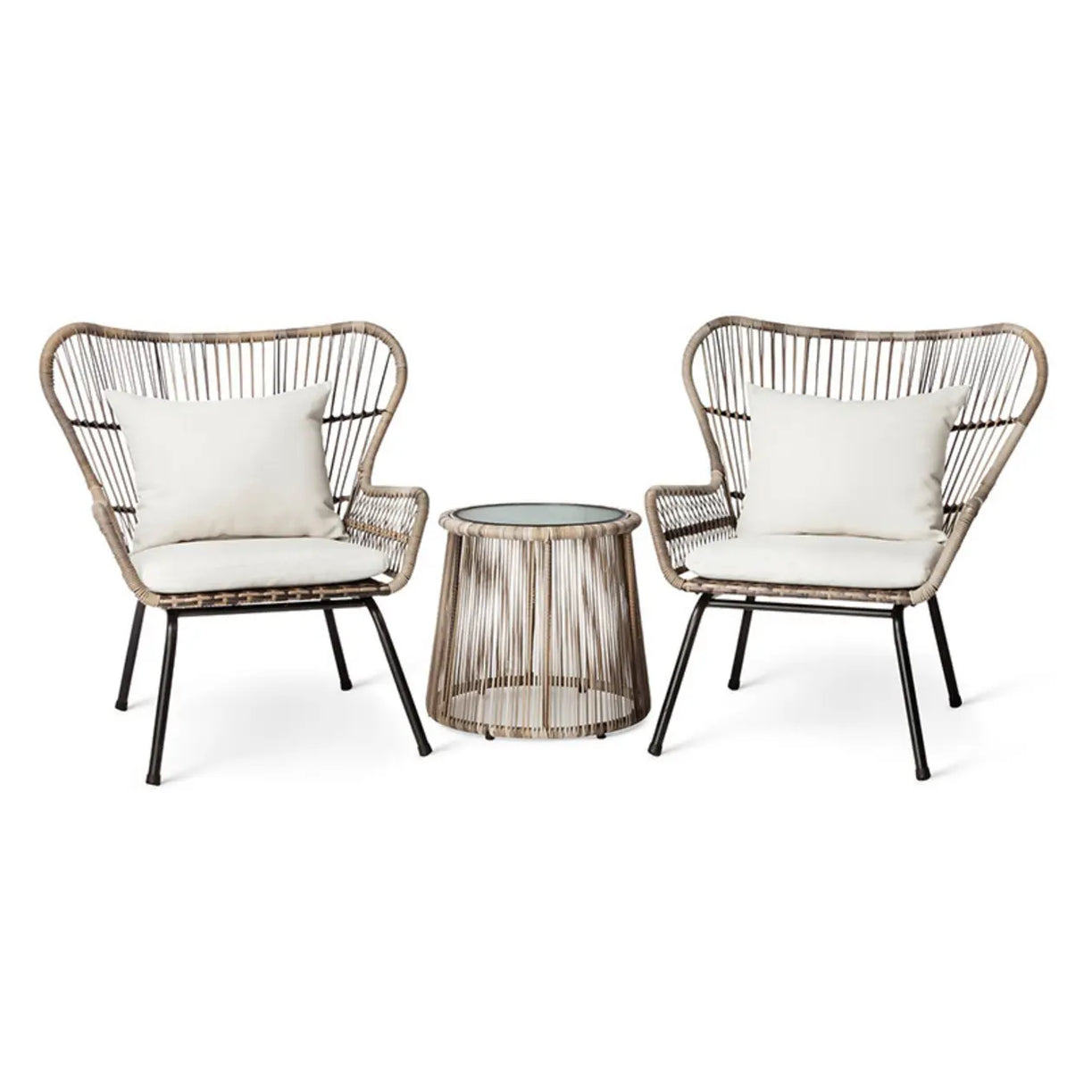 Waterproof Round Wicker and Rattan Patio Conversation Sets Image - 4