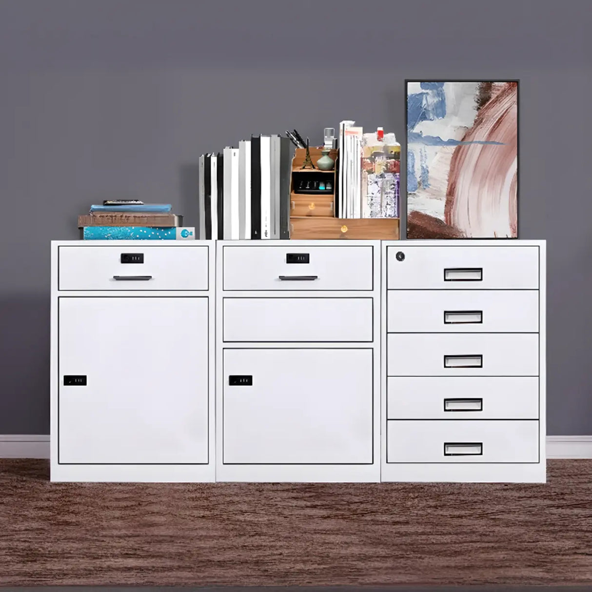 Waterproof Safe Storage Metal Vertical Filing Cabinet Image - 5