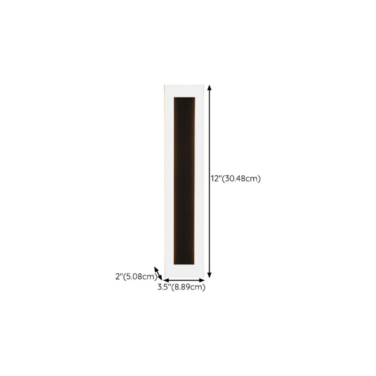 Waterproof Sleek Black Vertical Outdoor Wall Sconce