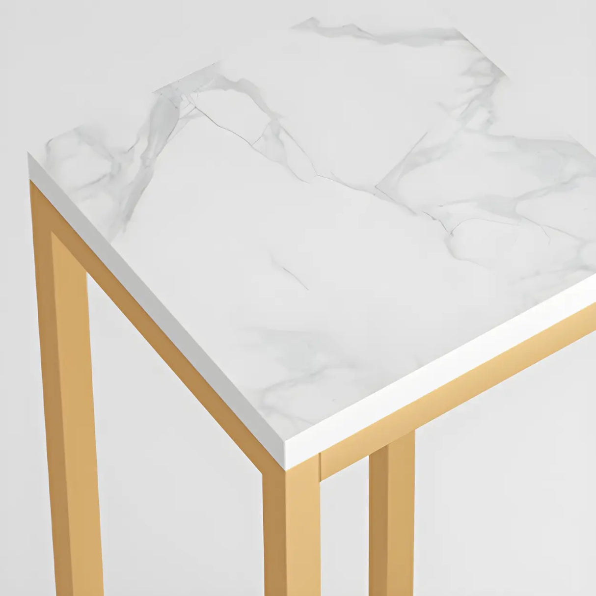 Waterproof Square Metal 2 Tiers Gold Display Plant Stand Image - 12