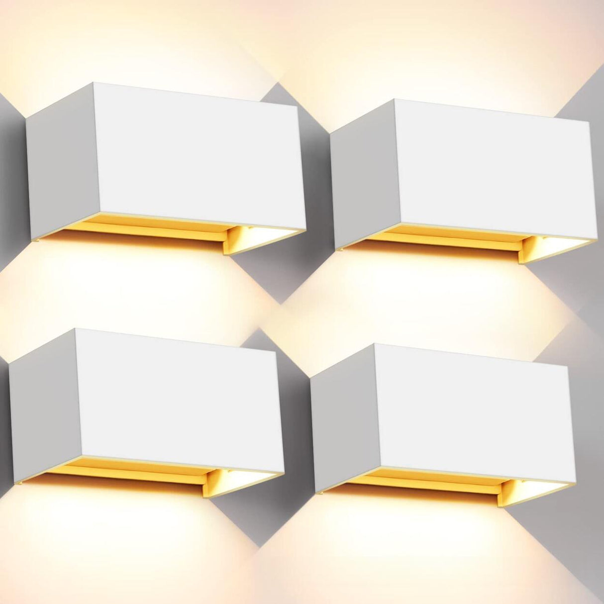 Waterproof Square Outdoor LED Up Down Wall Light Image - 3
