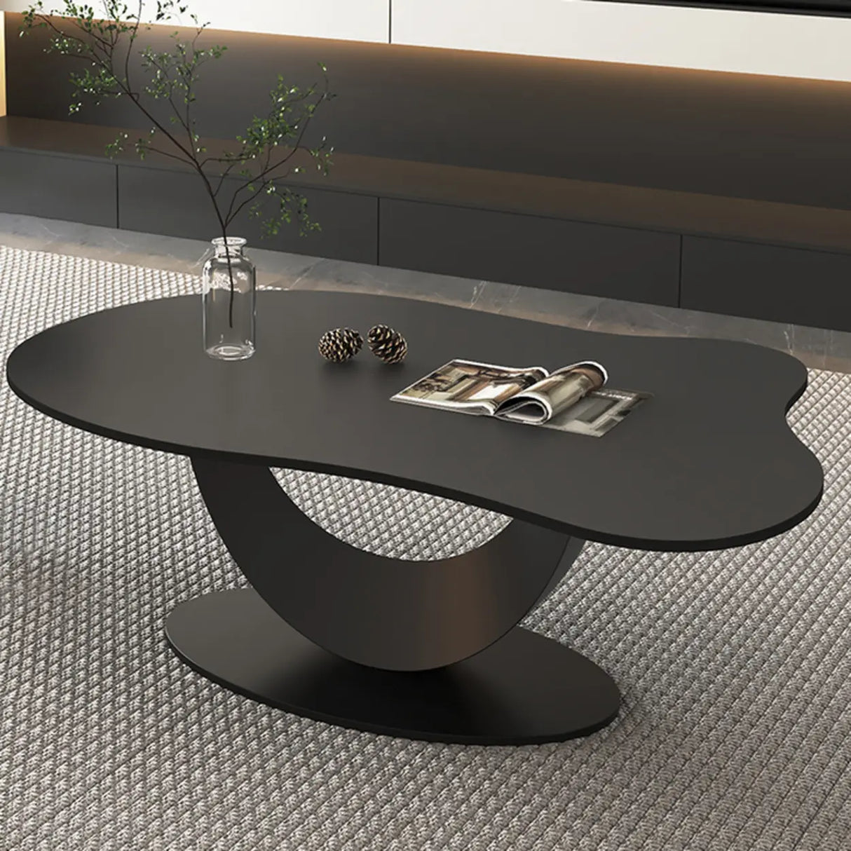Waterproof Stone Free Form Abstract Base Coffee Table Image - 4