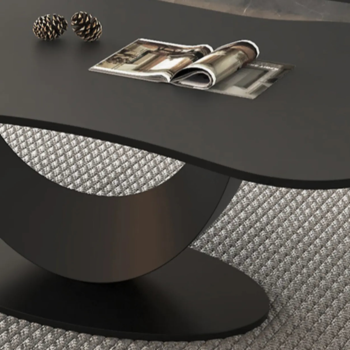 Waterproof Stone Free Form Abstract Base Coffee Table Image - 8