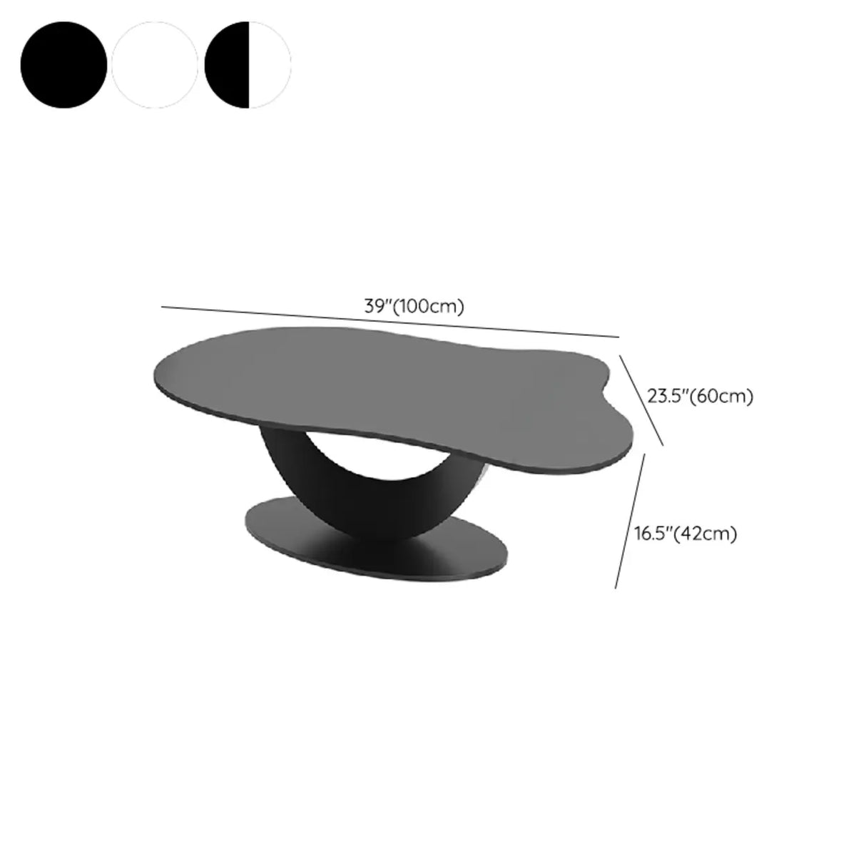 Waterproof Stone Free Form Abstract Base Coffee Table