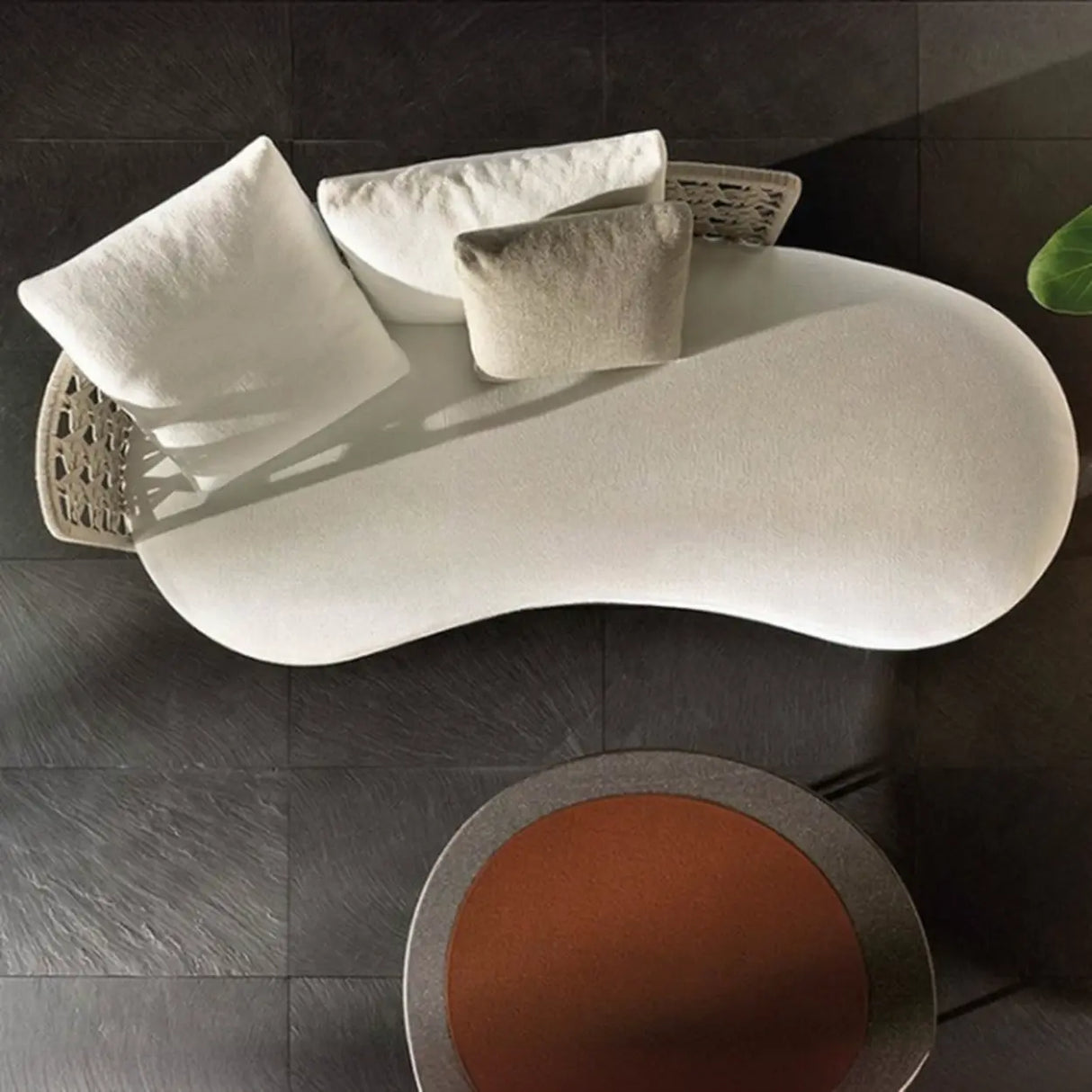 Waterproof U-Shape Upholstered Wicker Beige Patio Sofa Set Image - 10