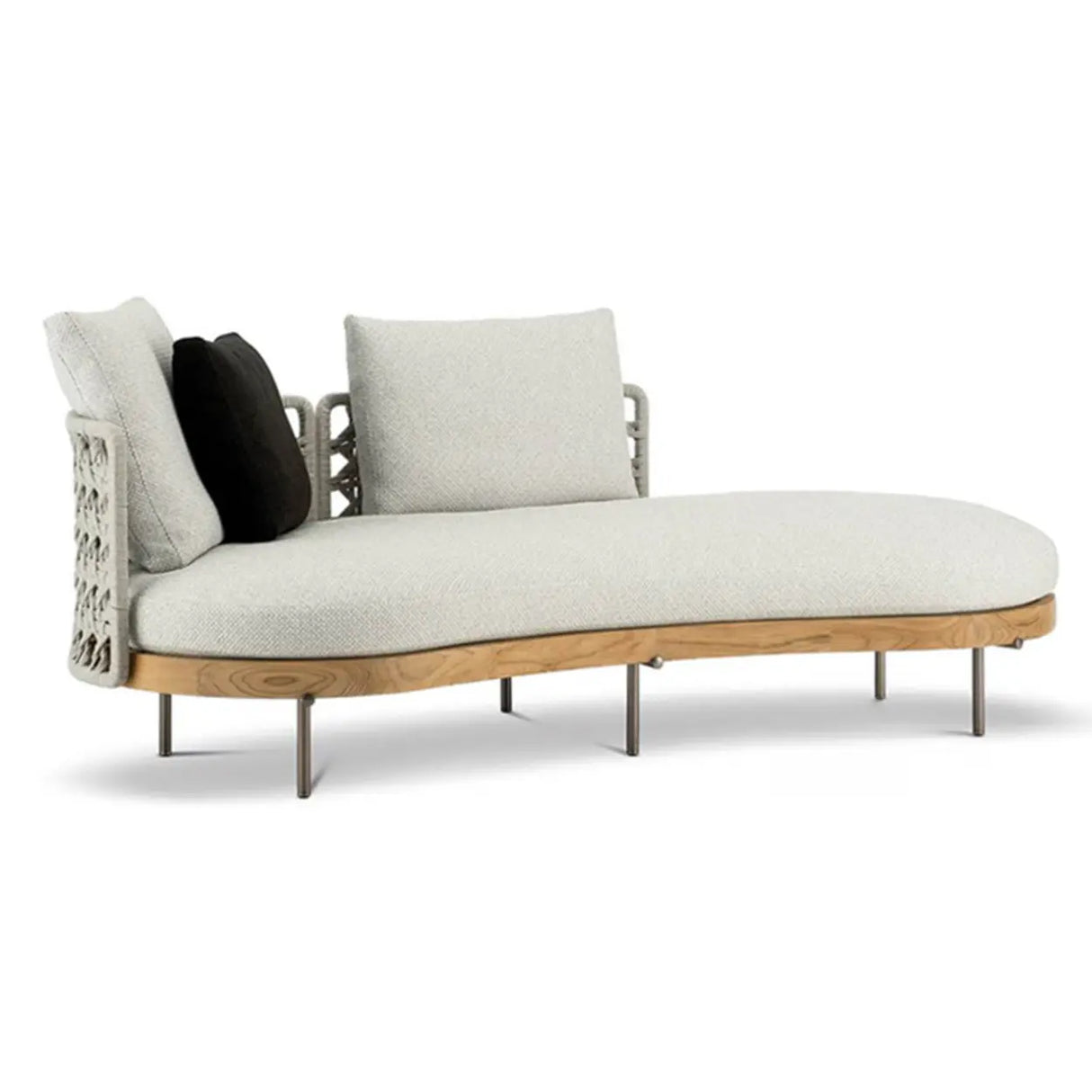 Waterproof U-Shape Upholstered Wicker Beige Patio Sofa Set Image - 11