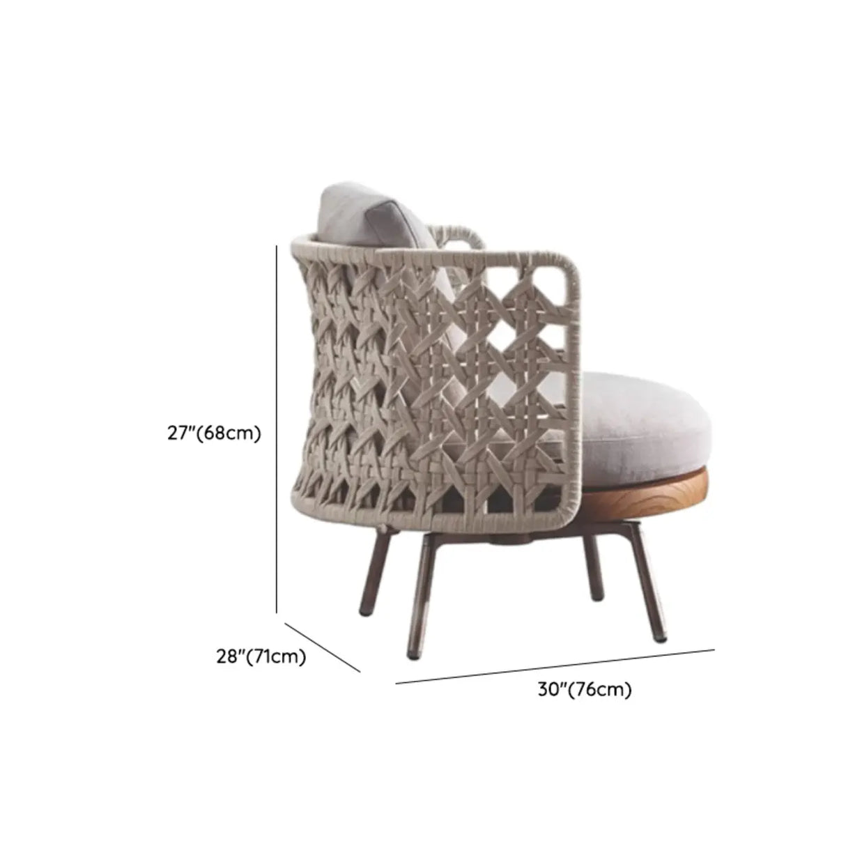 Waterproof U-Shape Upholstered Wicker Beige Patio Sofa Set