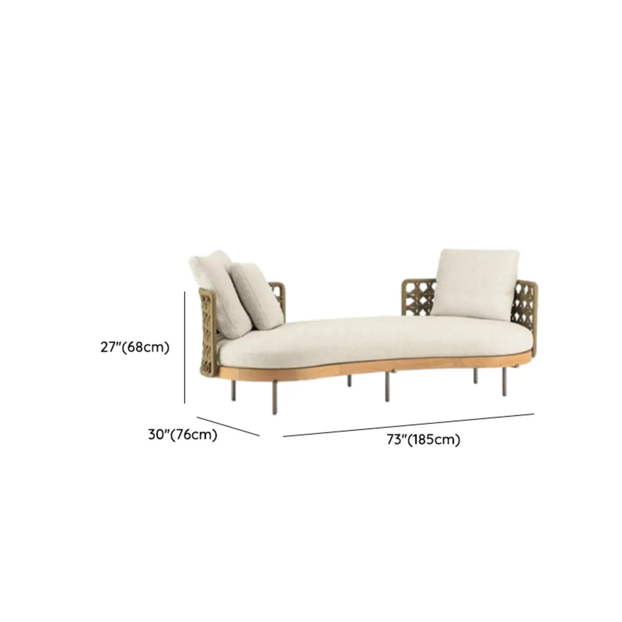 Waterproof U-Shape Upholstered Wicker Beige Patio Sofa Set Image - 19