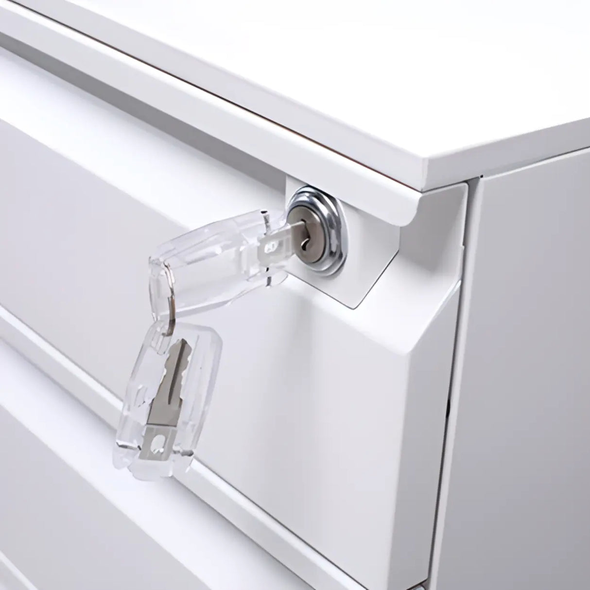 Waterproof Under Desk Vertical Filing Cabinet with Lock Image - 14