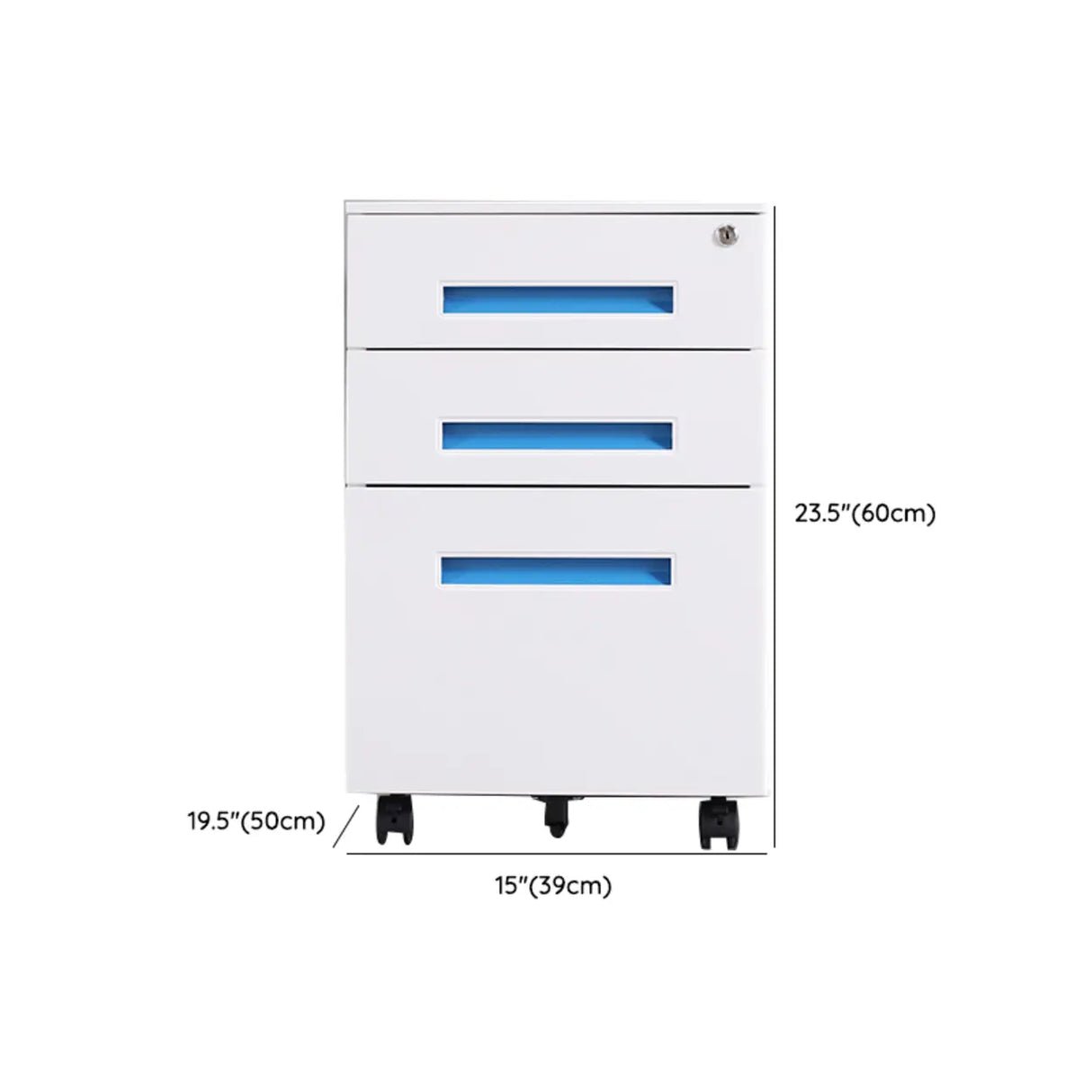Waterproof Under Desk Vertical Filing Cabinet with Lock Image - 20