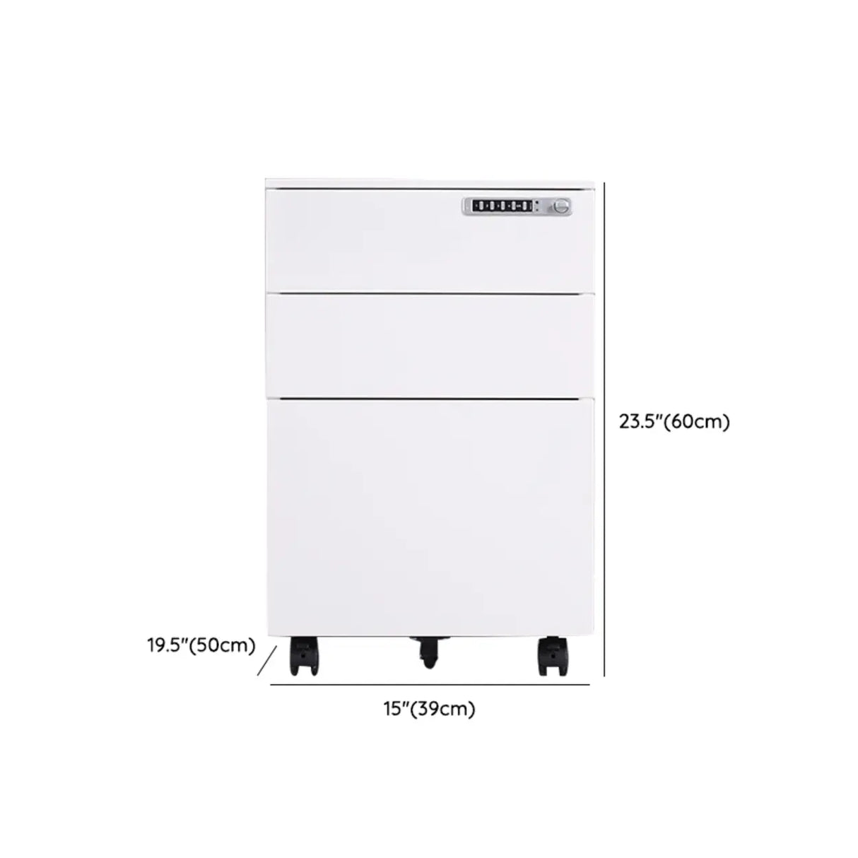 Waterproof Under Desk Vertical Filing Cabinet with Lock Image - 21