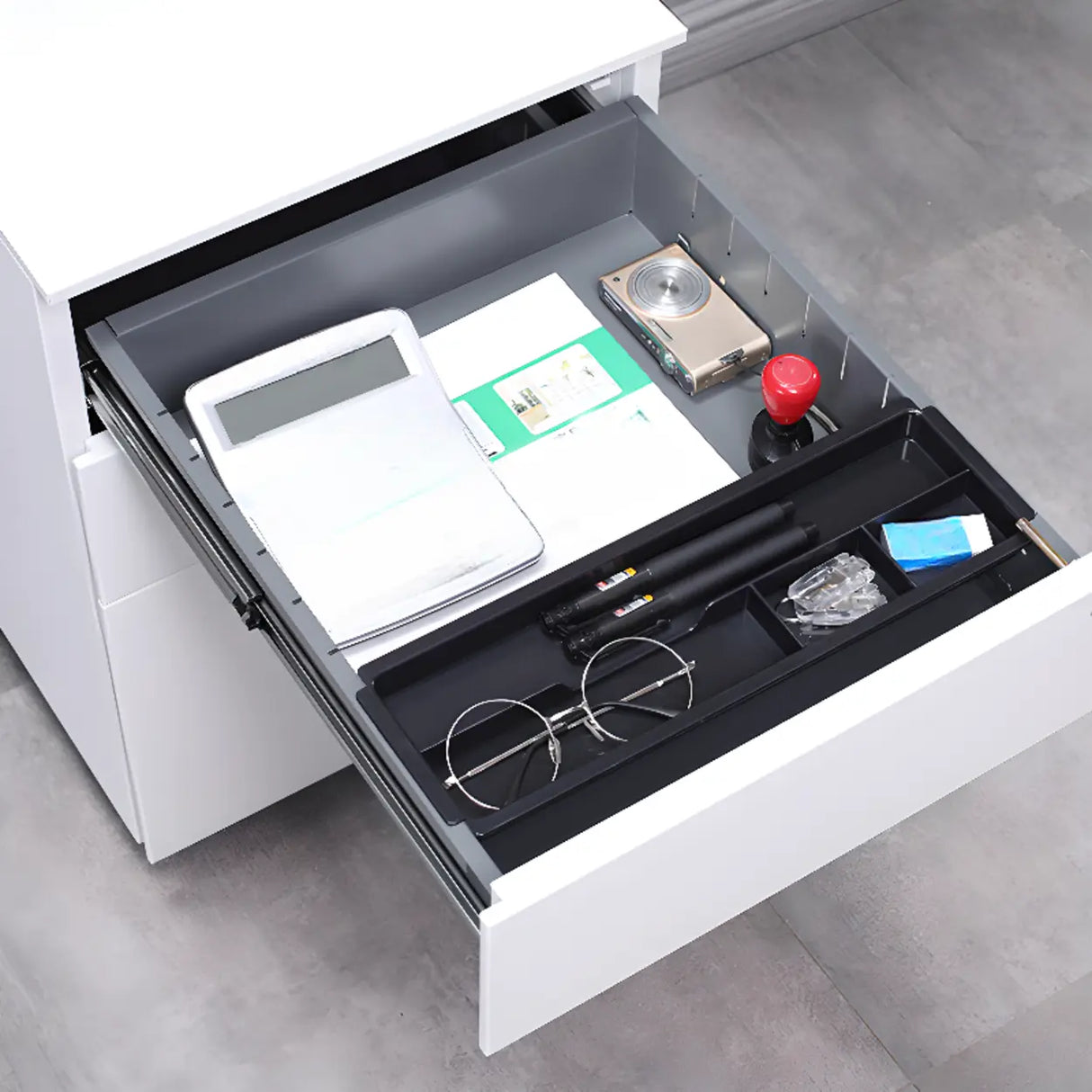 Waterproof Under Desk Vertical Filing Cabinet with Lock Image - 8