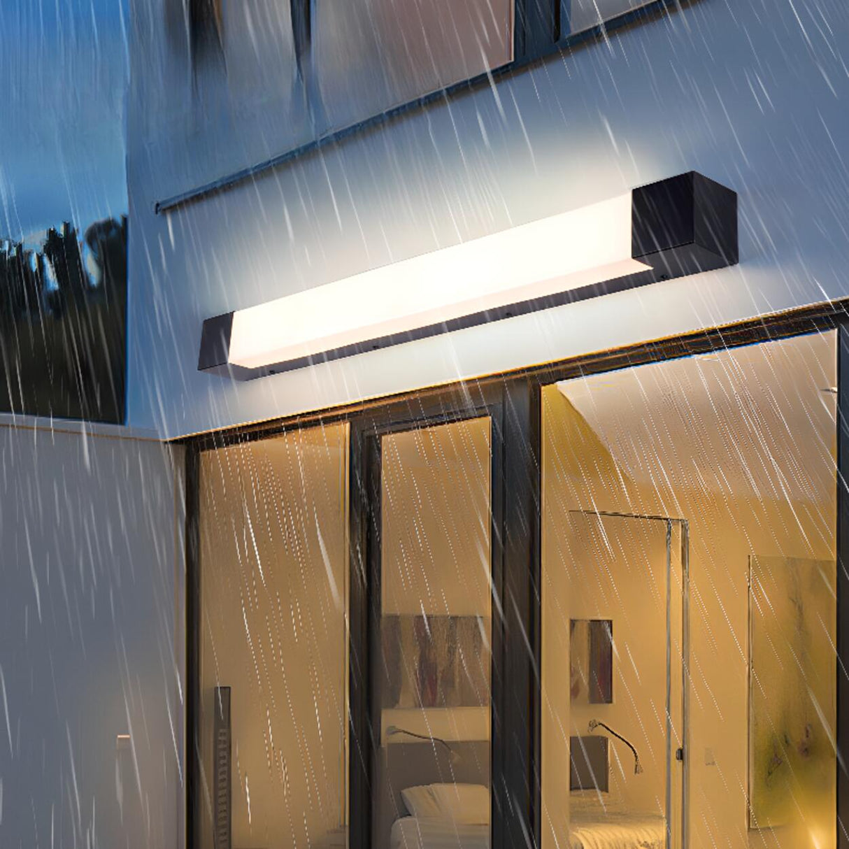 Waterproof Vertical Metal LED Outdoor Wall Sconce Image - 8