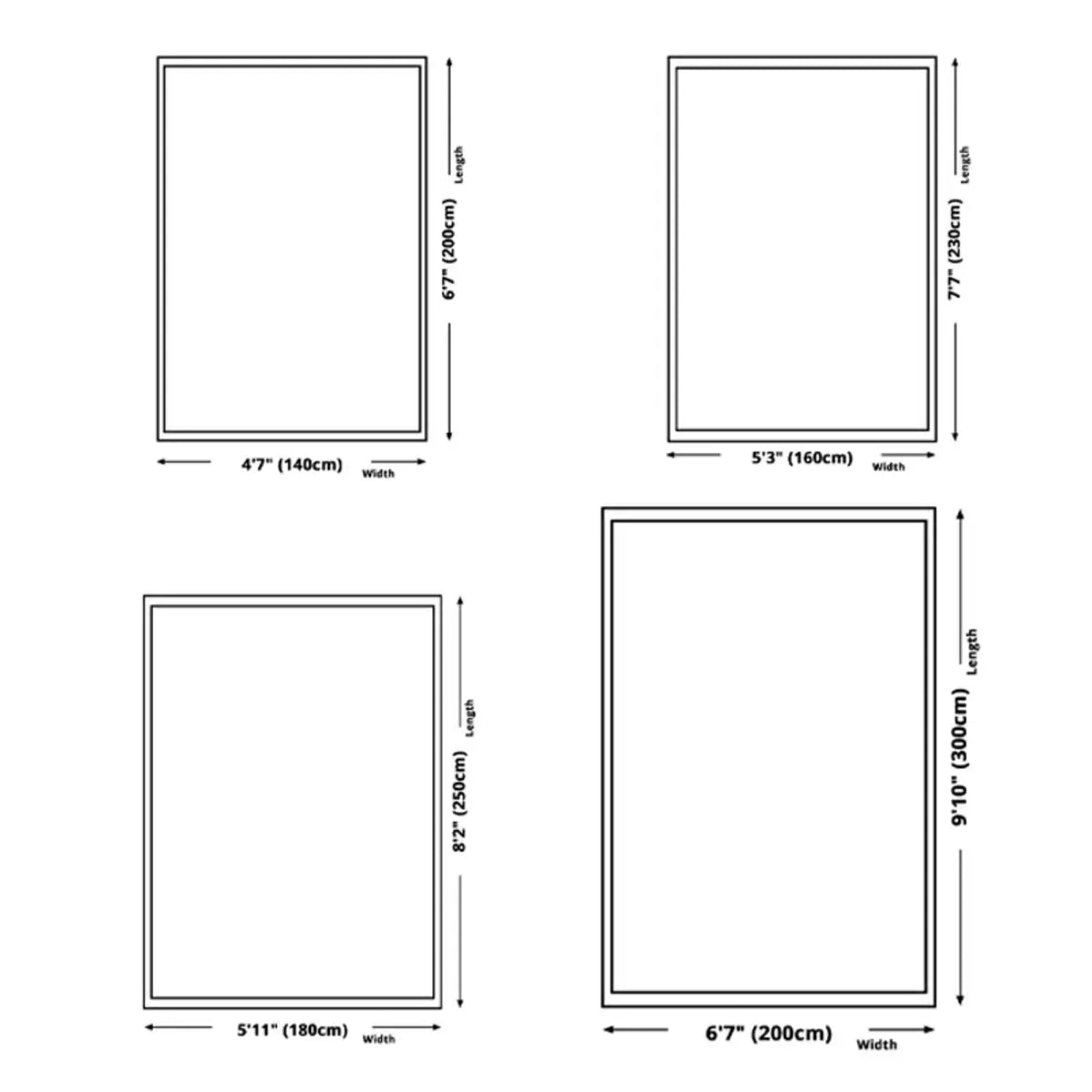 Waterproof Vintage Rectangle Black Floral Area Rug