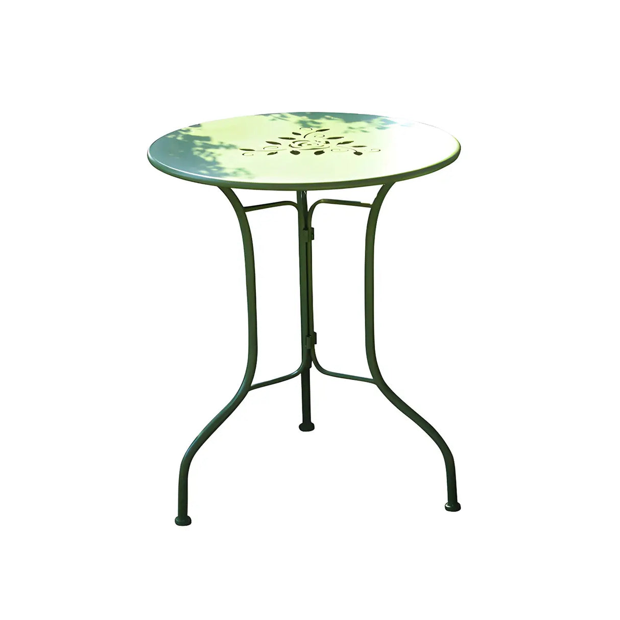 Weather Resistant Garden Round Metal Green Bistro Dining Set Image - 6
